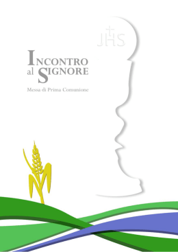 Incontro al Signore - Libretto Prima Comunione 2010