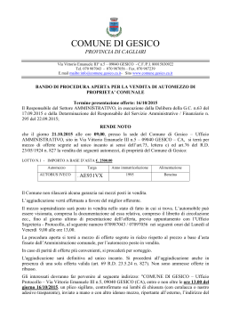 D15-295 allegato bando gara - Regione Autonoma della Sardegna