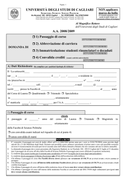 UNIVERSIT&Agrave; DEGLI STUDI DI CAGLIARI AA