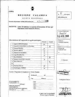 Delibera n.5 del 12.1.2009 "Linee di indirizzo in