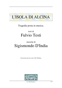 L`isola di Alcina - Libretti d`opera italiani
