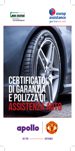 certificato di garanzia e polizza di assistenza auto