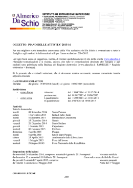 oggetto: piano delle attivita` 2015-16