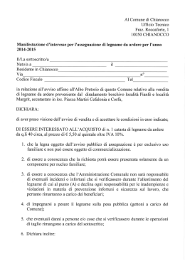 Al Comune di Chianocco