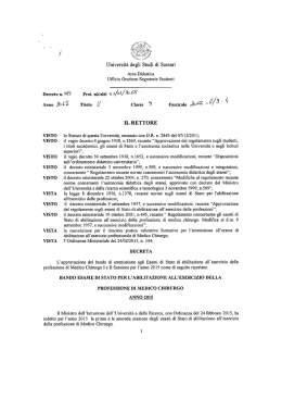 Medico Chirurgo - Universit&agrave; degli Studi di Sassari