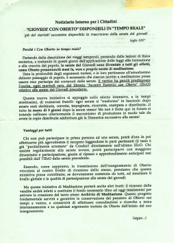Notiziario Interno per i Cittadini ﬂ SI`GIOVEDIQ