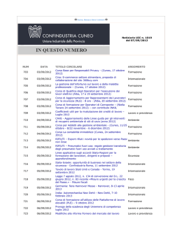 Notiziario UIC n. 1019 del 07/09/2012 NUM DATA TITOLO