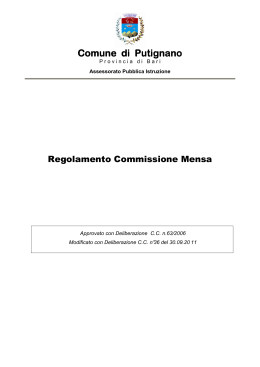 Regolamento Commissione Mensa