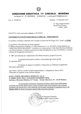 Tutela assicurativa alunni a.sc. 2015-2016