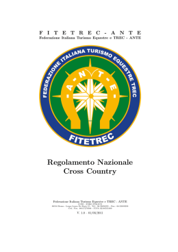 Regolamento Fitetrec-Ante Cross Country 2011