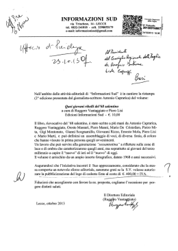 informazioni sud - Consiglio Regionale della Puglia