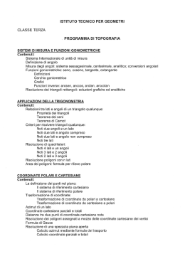istituto tecnico per geometri classe terza . programma di topografia