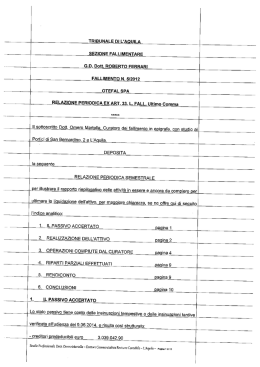 Relazione periodica semestrale al 30.06.2014