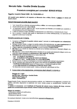 Mercato Italia - Vendite Dirette Scooter Procedura