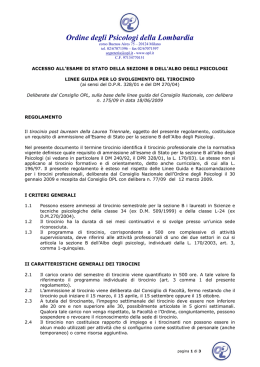 Linee guida per la sezione B