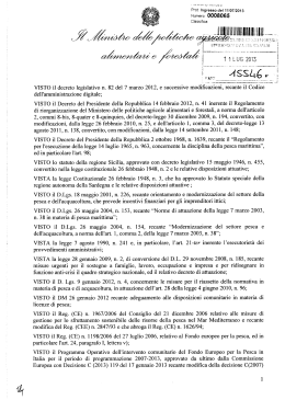 Decreto - Ministero delle politiche agricole alimentari e forestali