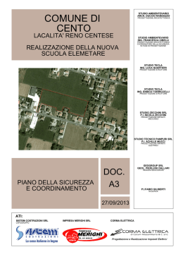 Doc. A3 Piano della sicurezza e coordinamento