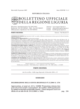 N. 4 Bollet. parte II - Bollettino Ufficiale Regione Liguria