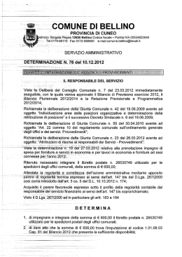 l. dibellino - Comune di BELLINO