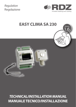Manuale tecnico centralina Easy-Clima SA