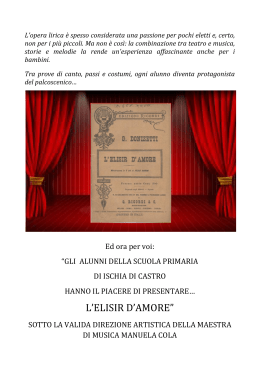 l`elisir d`amore - Istituto Comprensivo Statale