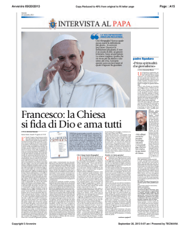 Intervista al Papa