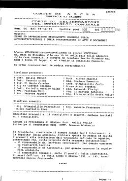 Regolamento Comunale sulla autocertificazione