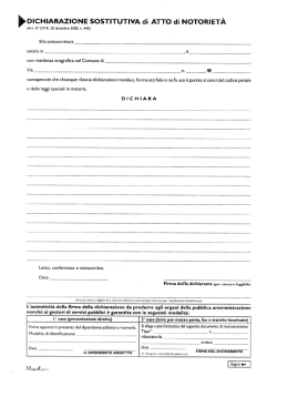 dichiarazione sostitutiva atto notorieta