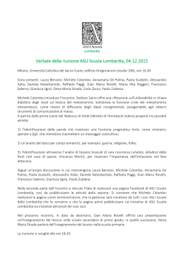 Verbale della riunione ASLI Scuola Lombardia, 04.12.2015