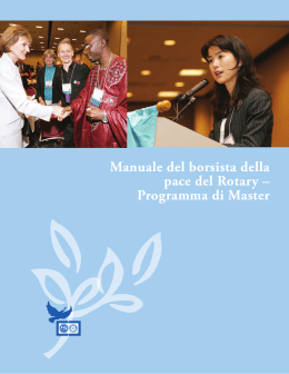 Manuale del borsista della pace del Rotary