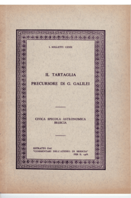 Tartaglia precursore di G. Galileo