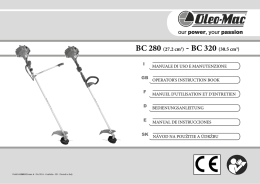 BC 280 (27.2 cm3) - BC 320 (30.5 cm3) - Oleo-Mac