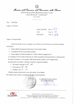 ufficio scolastico regionale per il lazio liceo statale &ldquo;a. manzoni&rdquo; latina