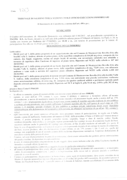 ll Giudice dell`esecuzione. dr. Alessandro Braneaccio. con