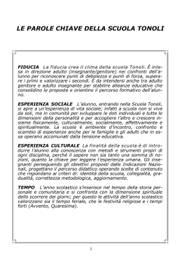 le parole chiave della scuola tonoli