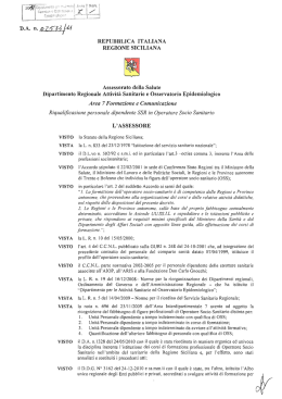 Decreto Riqualificazione OTA - OSA - ASA - ADEST