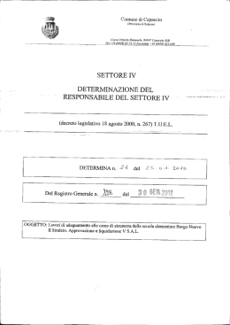 settore iv - Comune di Capaccio