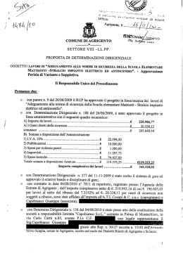 Lavori di "adeguamento alle norme di sicurezza della scuola