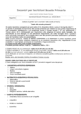 Open day Scuola Primaria