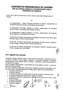 contratto provinciale di lavoro