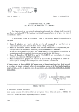 Avviso - istituto comprensivo del chiese