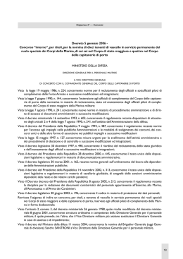 Decreto 5 gennaio 2006 - Ministero della Difesa