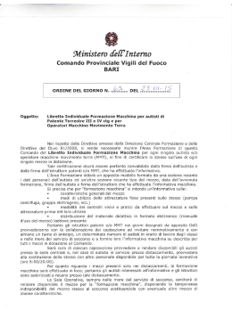 Ministero d&egrave;lZ` I nterno - area formazione vigilfuoco bari