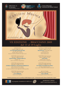 dal 13 al 19 Luglio VII EDIZIONE - BRACCIANO 2009