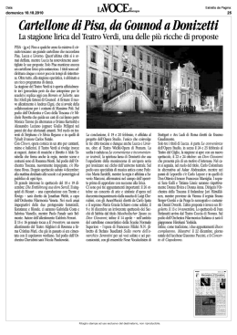 Cartellone di Pisa, da Gounod a Donizetti