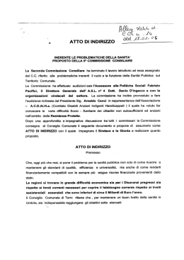 atto di indirizzo qm `“1 o