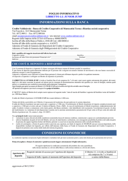 foglio informativo - Credito Valdinievole
