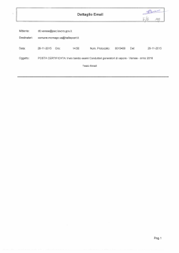 Dettaglio Email - Comune di Mornago