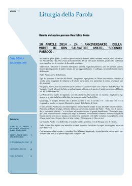 10 aprile 2014 – 24 ° anniversa-rio della morte di don salvato