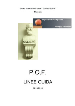 P.O.F. linee guida - Liceo Scientifico Galileo